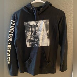 Clueless X Young & Reckless black hoodie sweatshirt